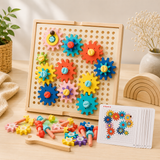 Engranajes de Construcción Montessori: Juego de Ingeniería Temprana