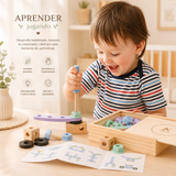 Caja de Herramientas Montessori de Madera – Juego de Construcción y Coordinación