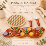 Crea tu pizza Montessori – Cocina Creativa con Ingredientes de Madera