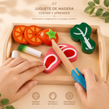 Set de Comidas Montessori: Alimentos de Madera para la Tiendita