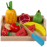 Set de Comidas Montessori – Comida de Madera para la Tiendita