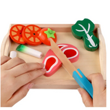 Set de Comidas Montessori – Comida de Madera para la Tiendita
