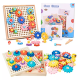 Engranajes de Construccion Montessori – Juego de Ingeniería Temprana