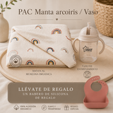 Pack Manta Arcoiris XL + Vaso Entrenamiento  + Babero de regalo