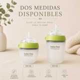 Pack 2 Mamaderas Silicona Anticólicos + Babero de Regalo