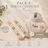 Pack 2 Porta Chupetes + Vaso Entrenamiento de Regalo