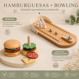 Pack Lúdico: Juego de Hamburguesas + Bowling para desafiar mente y movimiento