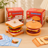 Patrones de Hamburguesas Montessori - Orden Lógico y Motricidad en Madera