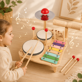 Batería Musical Montessori de Madera – Estimula la Coordinación y Ritmo en Niños
