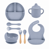 Pack Mamá PRO: Babero + Plato + Bowl + Cubiertos + Vaso Antiderrame + Mordedor de Frutas de Regalo