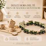 Pack Dulce Hora del Té Montessori + Tren Magnético de Madera Montessori