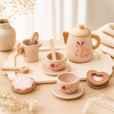 Pack Dulce Hora del Té Montessori + Tren Magnético de Madera Montessori