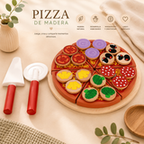 Crea tu pizza Montessori – Cocina Creativa con Ingredientes de Madera