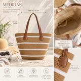 Bolso Caqui Rayado