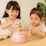 Torno de Alfarería para Niños – Kit Creativo Montessori con Herramientas y Pinturas