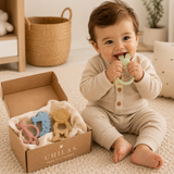 Pack 3 Mordedores Sensoriales: Estimulación Temprana y alivio en la salida de los dientes + Babero de Regalo