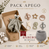 Pack Sensorial Calma & Exploración: Tuto y 6  Mordedores + Babero de Regalo