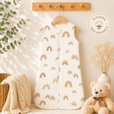 Saco de dormir: Algodón 100% Orgánico Más Babero de Algodon de Regalo