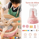 Torno de Alfarería para Niños – Kit Creativo Montessori con Herramientas y Pinturas
