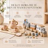Pack Dulce Hora del Té Montessori + Tren de Madera Montessori