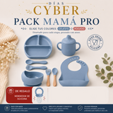 Pack Mamá PRO: Babero + Plato + Bowl + Cubiertos + Vaso Antiderrame + Mordedor de Frutas de Regalo
