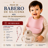 Pack Babero de Silicona Más Vaso de Entrenamiento + Correa de regalo