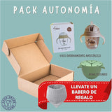 Pack Autonomía: Vaso Anticólicos + Bowl Antiderrame + Babero de Regalo